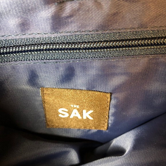 The Sak Navy Crochet Purse w Wrapped Round  Handle - Picture 6 of 7